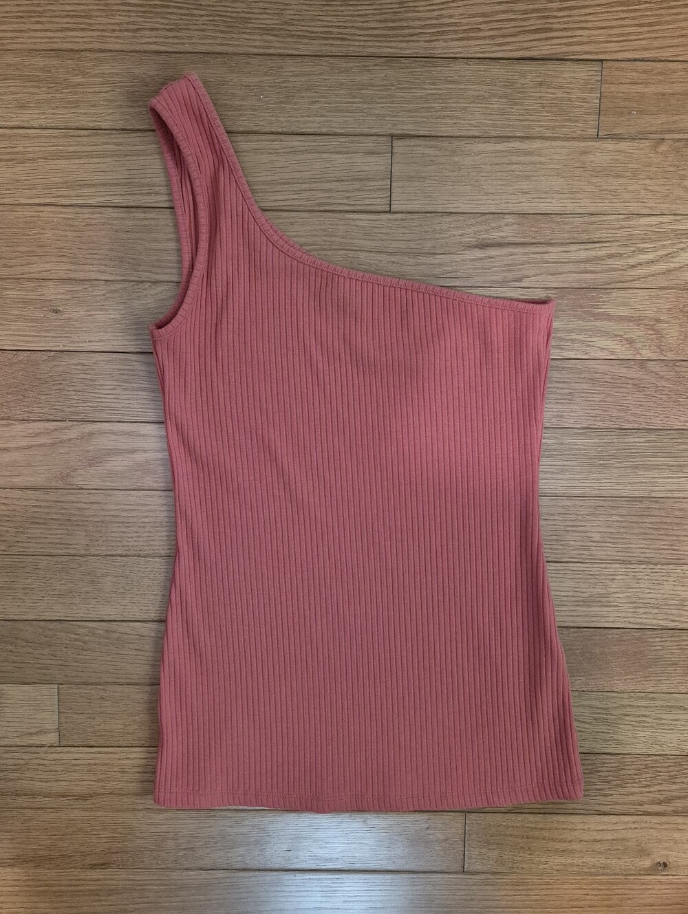 2 Pack - Ribbed One-Shoulder Tank Top - White & Orange 🤍🧡 - Picture 3 of 14